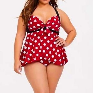 Torrid Minnie Tie Front Disney Swimsuit Size 6